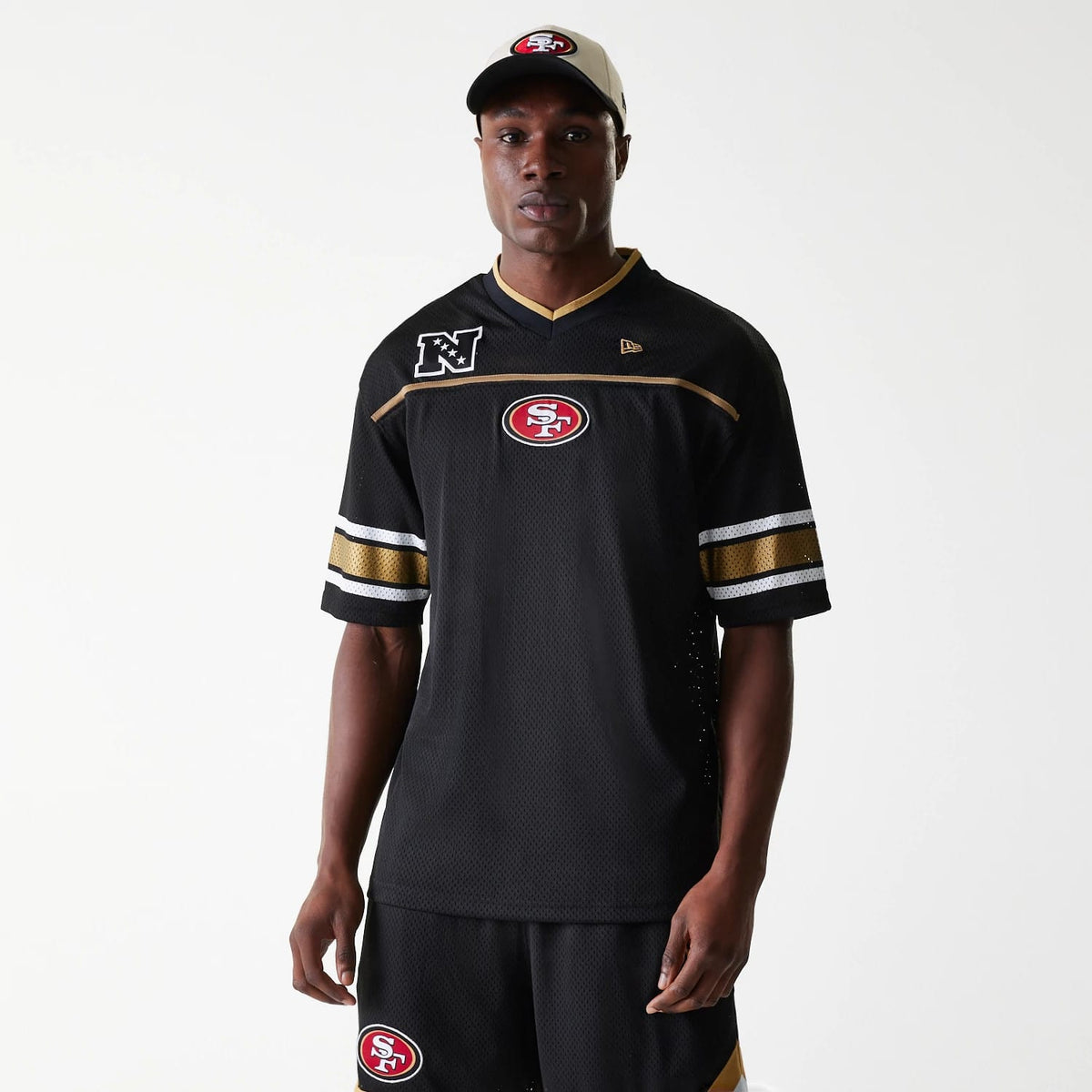 San Francisco 49ers NFL Mesh Black Jersey-zelvios