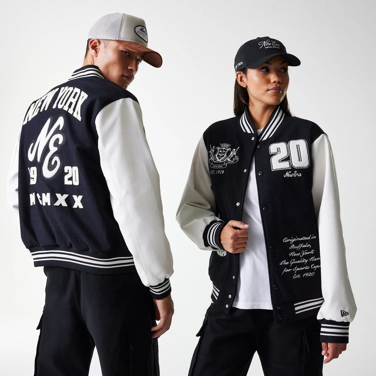 New Era Patch Black Varsity Jacket-zelvios