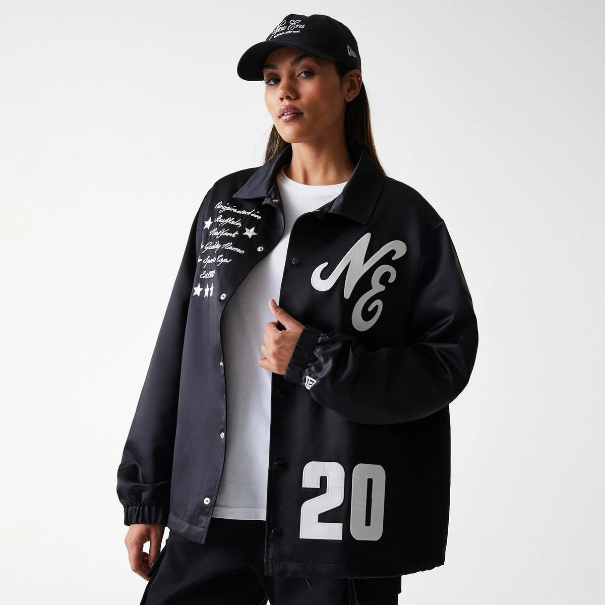 New Era Black Coaches Jacket-zelvios