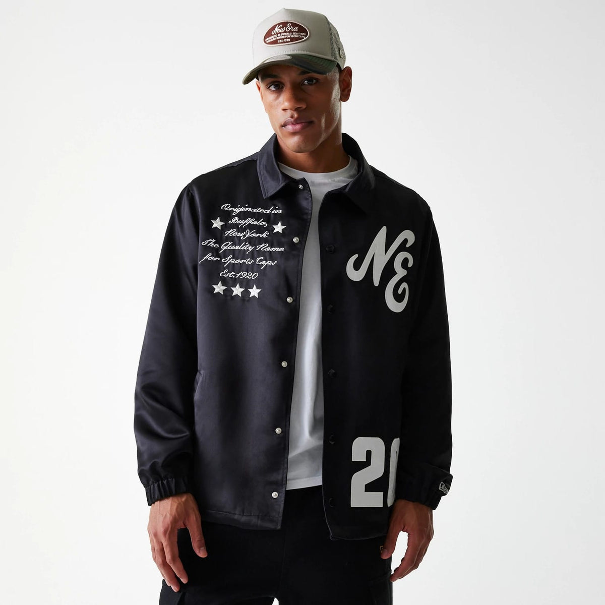 New Era Black Coaches Jacket-zelvios