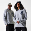 New Era Knit Grey Oversized Knit Sweater-zelvios