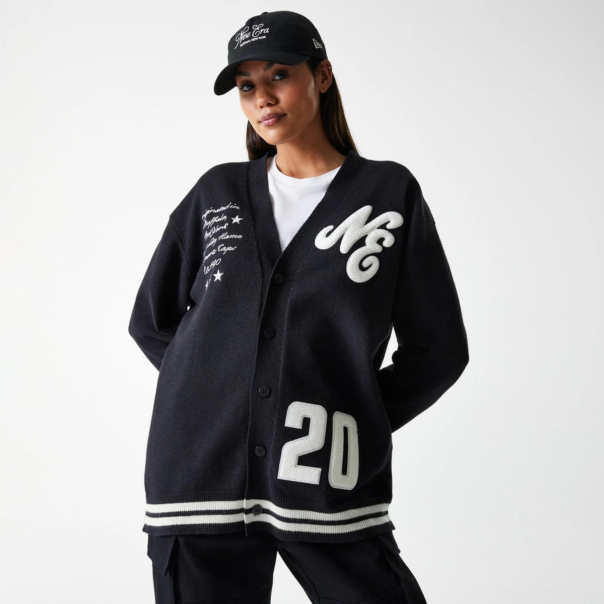 New Era Knit Black Cardigan-zelvios