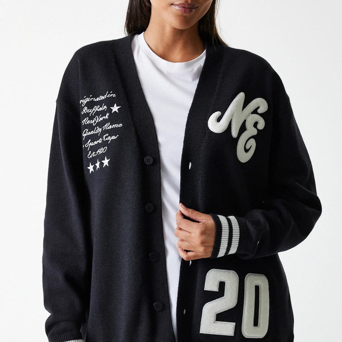 New Era Knit Black Cardigan-zelvios