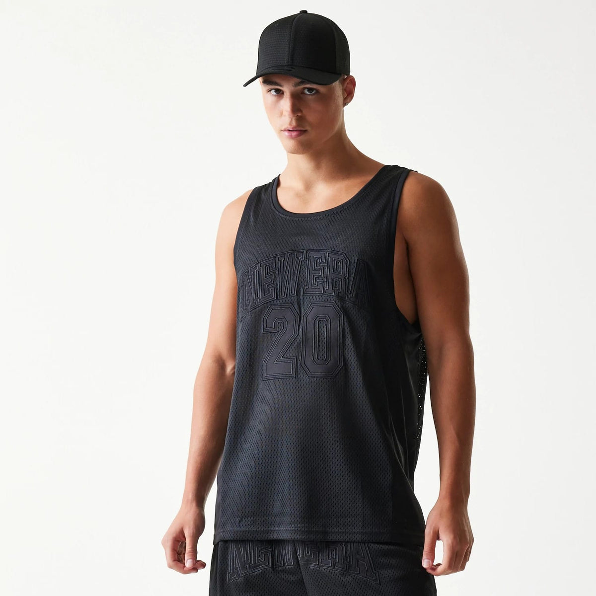 New Era Mesh Black Mesh Vest-zelvios