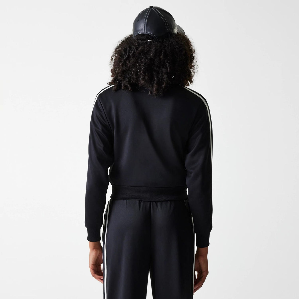New York Yankees Womens MLB Midi Logo Black Track Jacket-zelvios