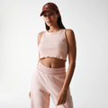 New York Yankees Womens MLB Rib Pastel Pink Rib Tank Top-zelvios