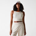 LA Dodgers Womens MLB Rib Light Beige Rib Tank Top-zelvios