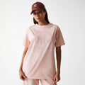 New York Yankees Womens MLB Tonal Graphic Pastel Pink Oversized T-Shirt-zelvios
