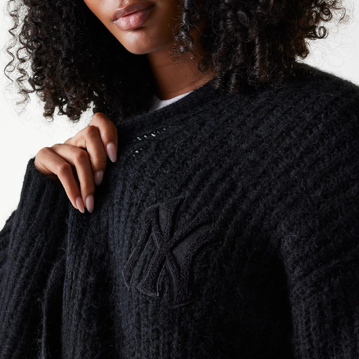 New York Yankees Womens MLB Knit Black Cardigan-zelvios