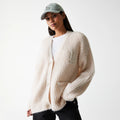 LA Dodgers Womens MLB Knit Light Beige Cardigan-zelvios