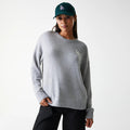 LA Dodgers Womens MLB Knit Grey Crew Neck Sweater-zelvios