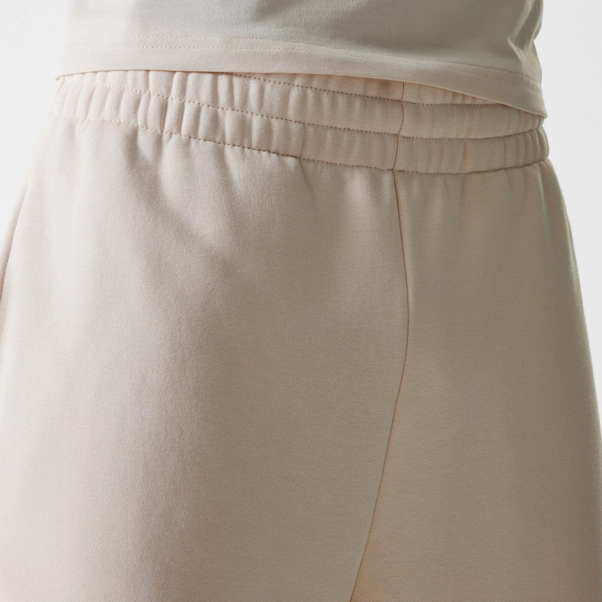 New Era Light Beige Straight Leg Joggers-zelvios