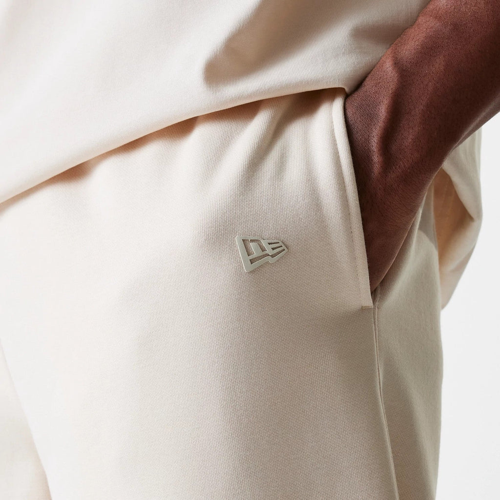 New Era Light Beige Straight Leg Joggers-zelvios