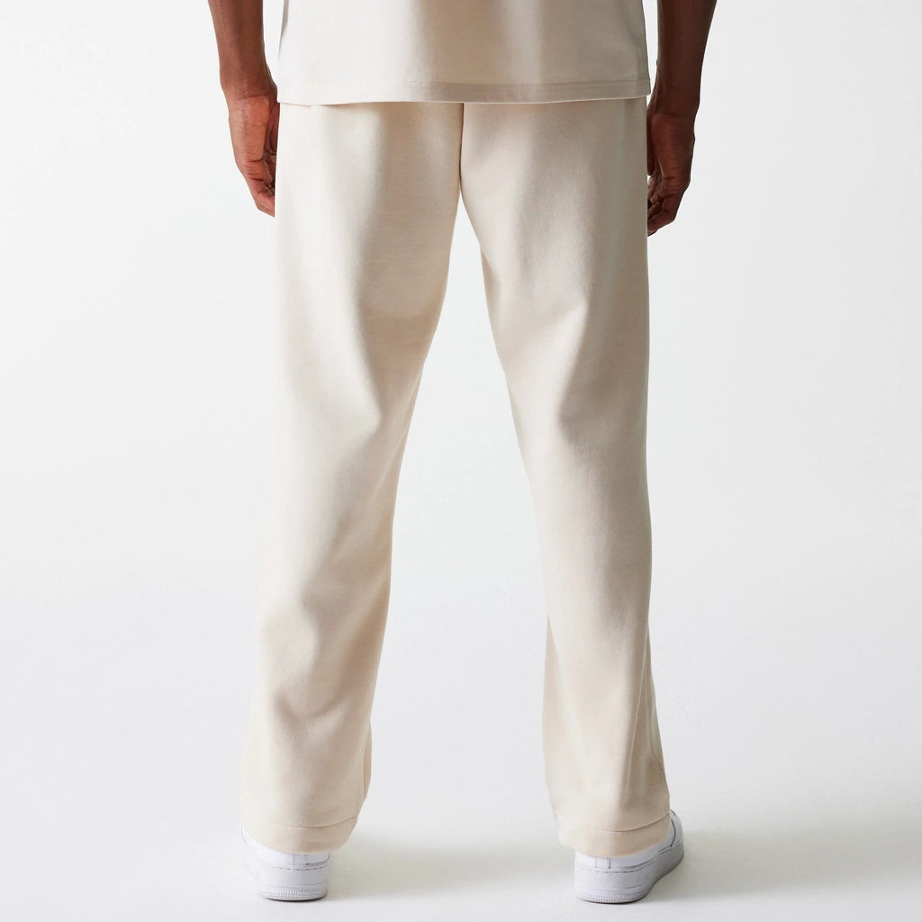 New Era Light Beige Straight Leg Joggers-zelvios