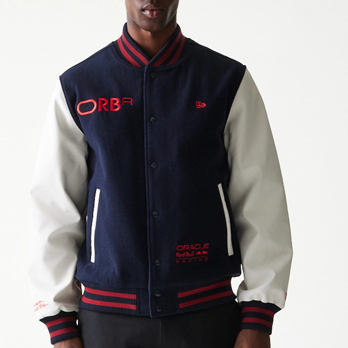 Red Bull Racing Dark Blue Varsity Jacket-zelvios