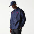 Red Bull Racing Dark Blue Oversized Coach Jacket-zelvios