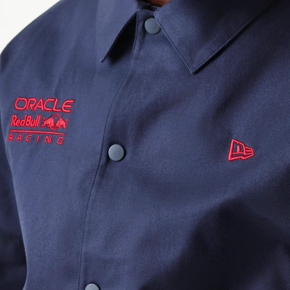 Red Bull Racing Dark Blue Oversized Coach Jacket-zelvios