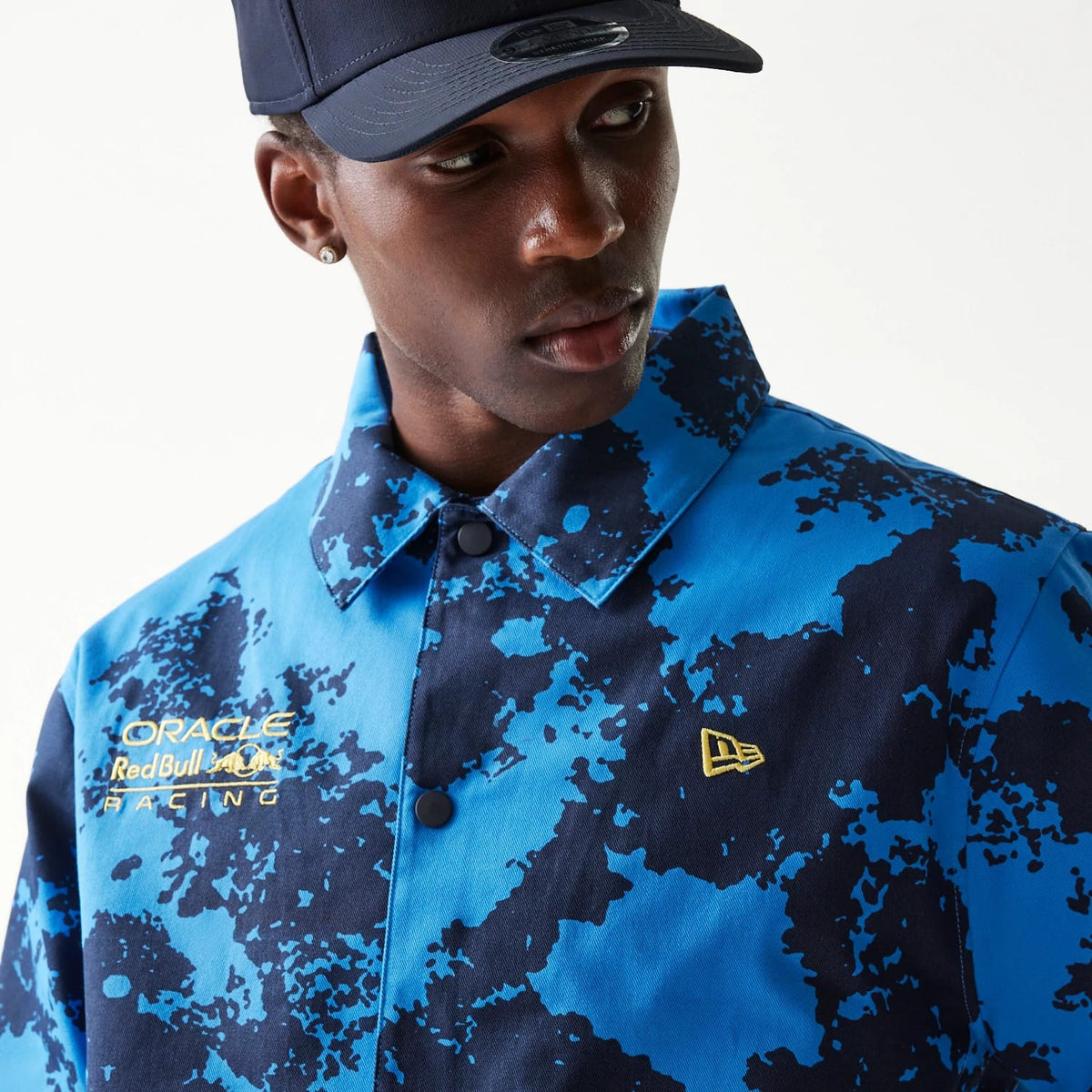 Red Bull Racing Blue Oversized Coach Jacket-zelvios