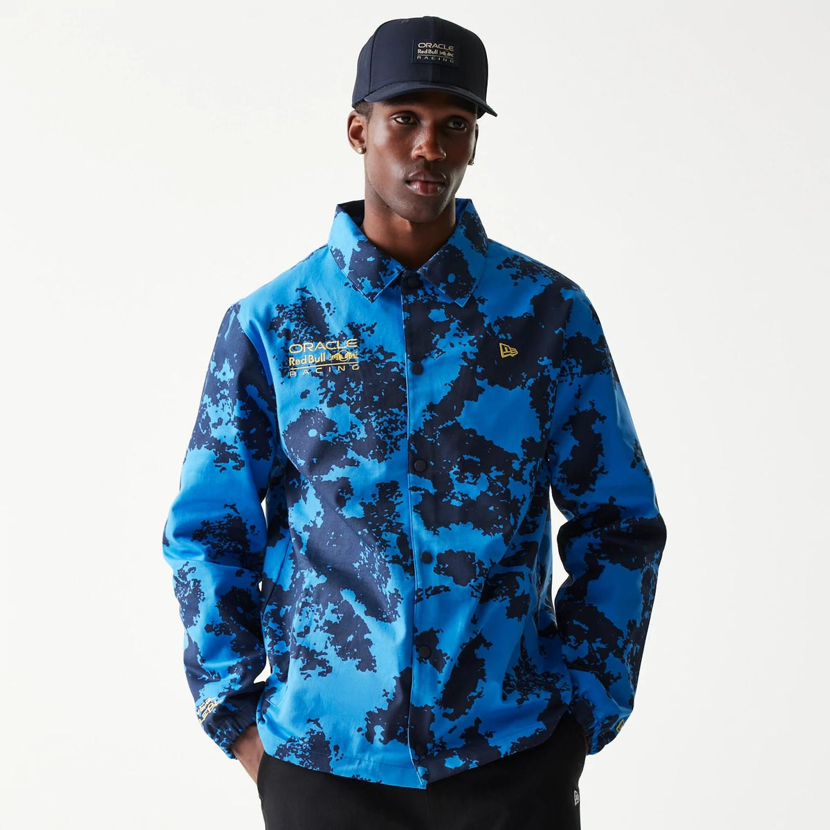 Red Bull Racing Blue Oversized Coach Jacket-zelvios