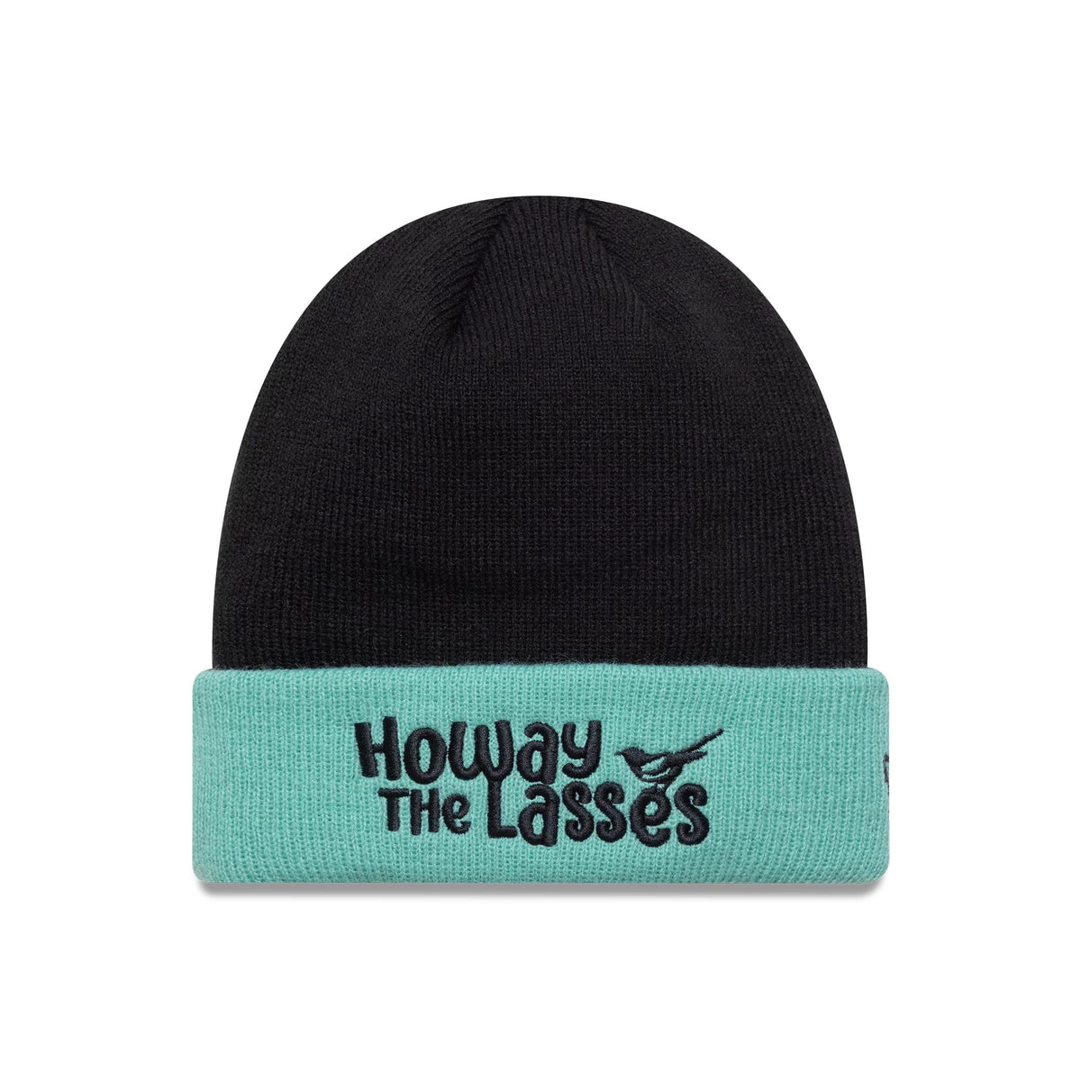 Newcastle United FC Youth Wordmark Black Cuff Knit Beanie Hat-zelvios