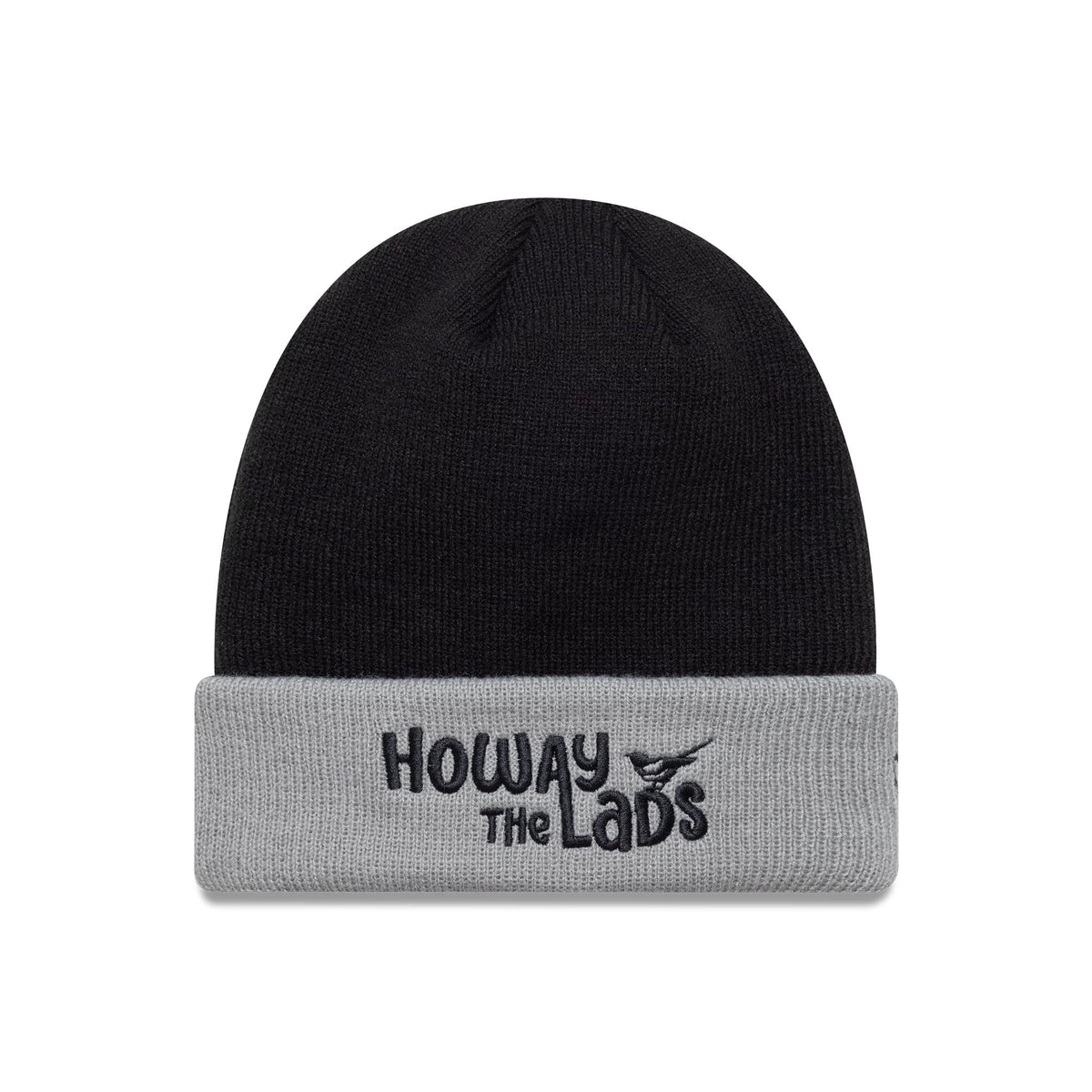 Newcastle United FC Youth Wordmark Black Cuff Knit Beanie Hat-zelvios