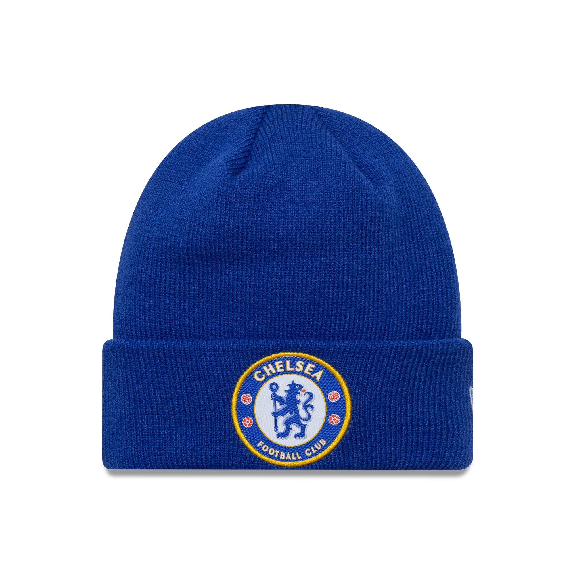 Chelsea FC Lion Crest Youth Core Blue Cuff Knit Beanie Hat-kentox