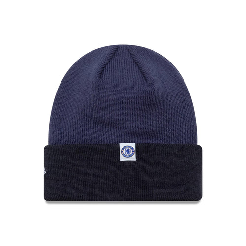Chelsea FC Lion Crest Youth Wordmark Blue Cuff Knit Beanie Hat-kentox