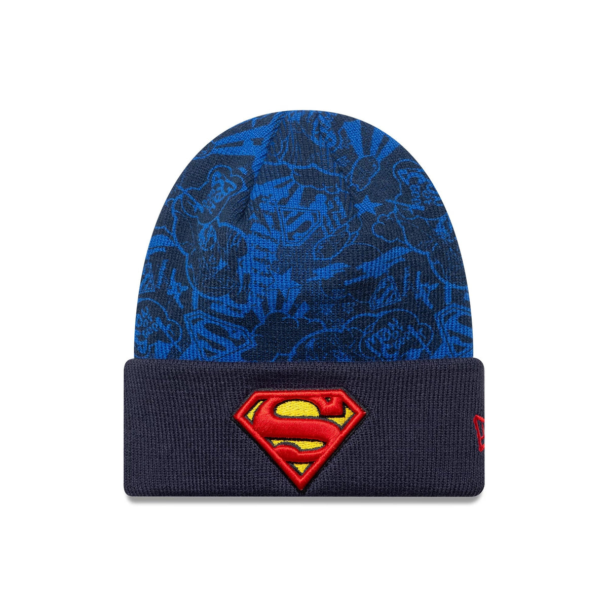 Superman Youth DC Blue Cuff Knit Beanie Hat-zelvios