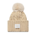 New York Yankees Youth MLB Light Beige Cable Knit Beanie Hat-zelvios