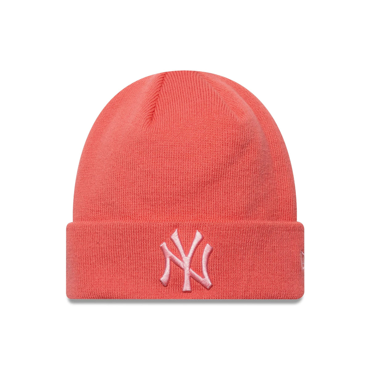 New York Yankees MLB League Essential Pastel Pink Cuff Knit Beanie Hat-zelvios