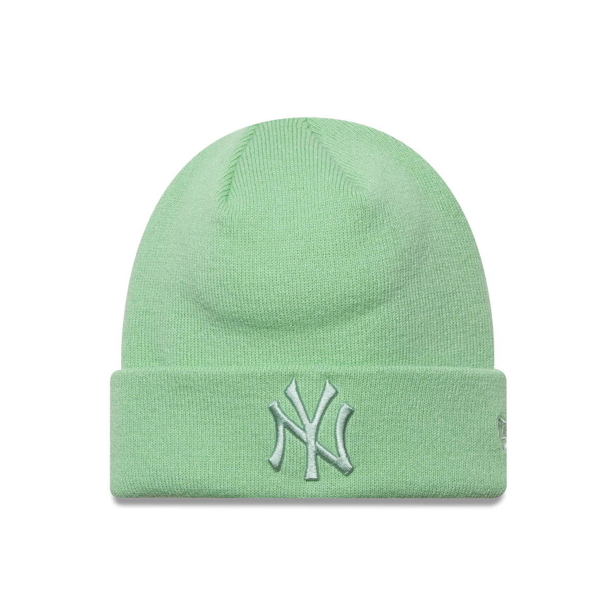 New York Yankees MLB League Essential Pastel Green Cuff Knit Beanie Hat-zelvios