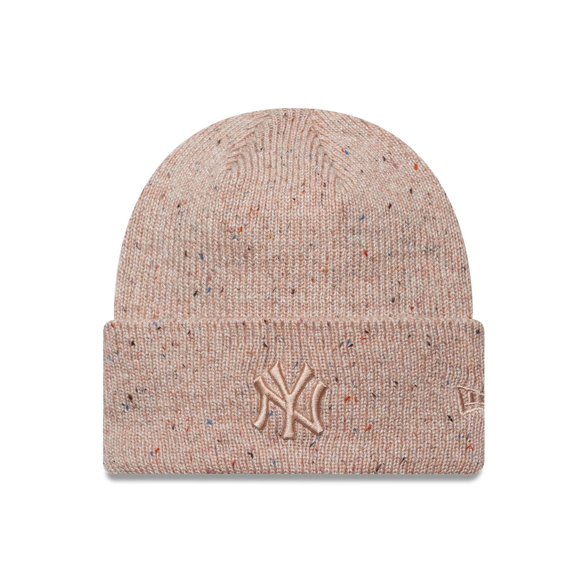 New York Yankees Womens MLB Glitter Pastel Pink Cuff Knit Beanie Hat-zelvios