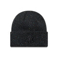 New York Yankees Womens MLB Glitter Black Cuff Knit Beanie Hat-zelvios