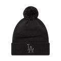 LA Dodgers Womens MLB Metallic Black Cuff Knit Beanie Hat-zelvios