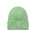 New York Yankees Youth MLB League Essential Pastel Green Cuff Knit Beanie Hat-zelvios