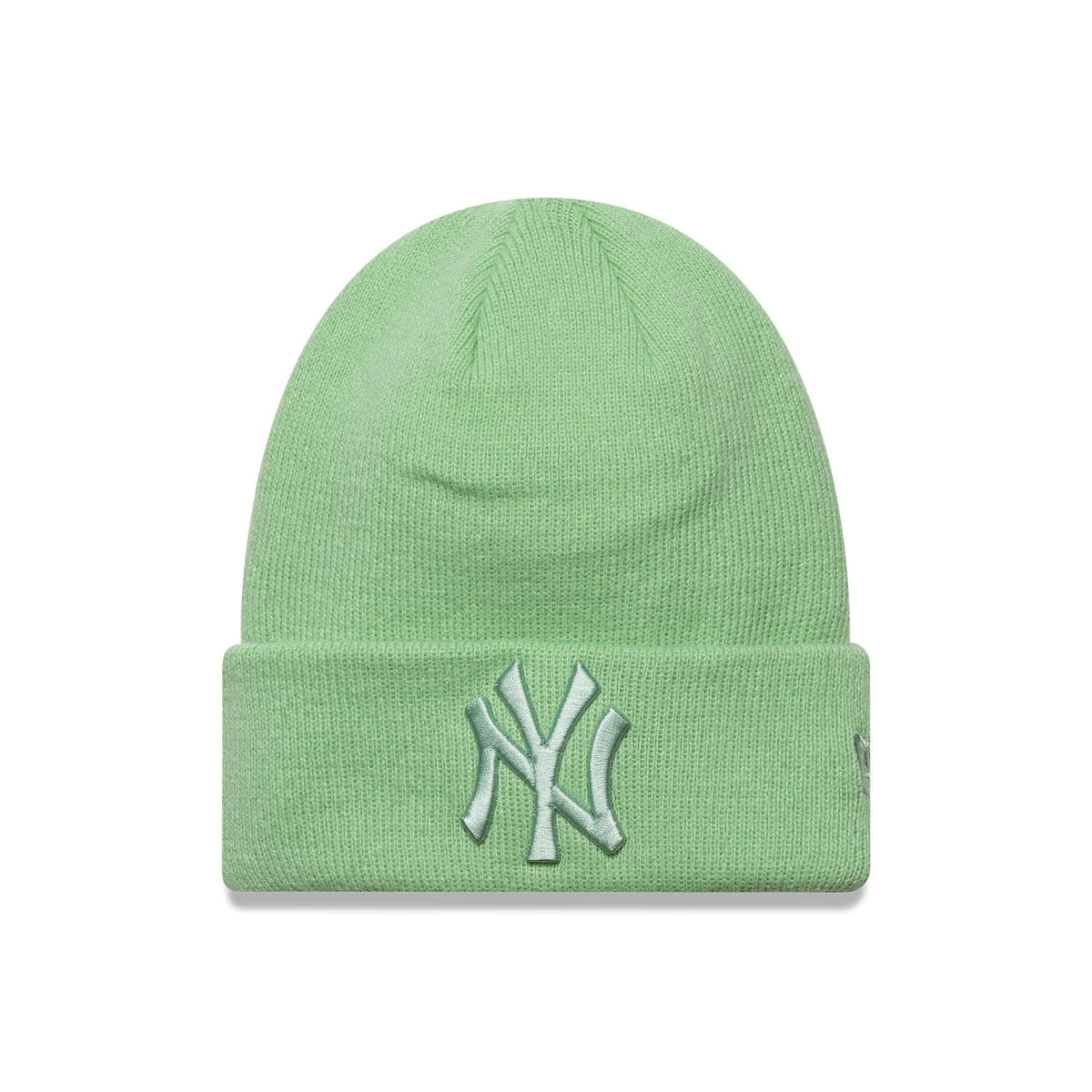 New York Yankees Youth MLB League Essential Pastel Green Cuff Knit Beanie Hat-zelvios