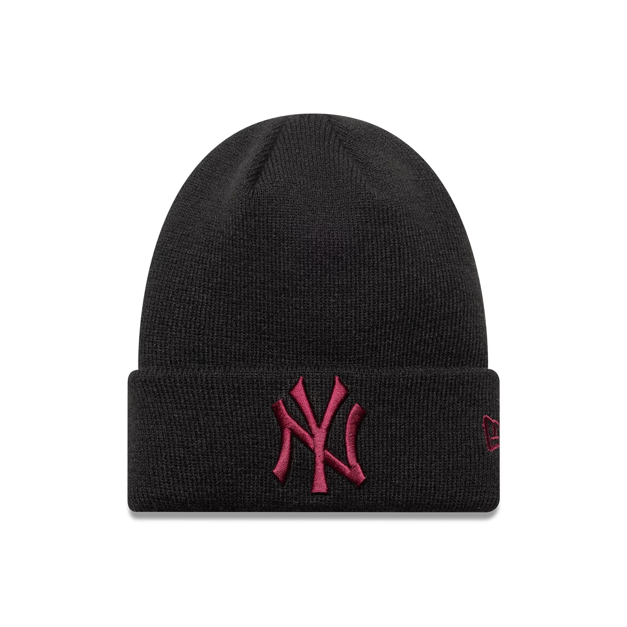 New York Yankees Youth MLB League Essential Black Cuff Knit Beanie Hat-kentox