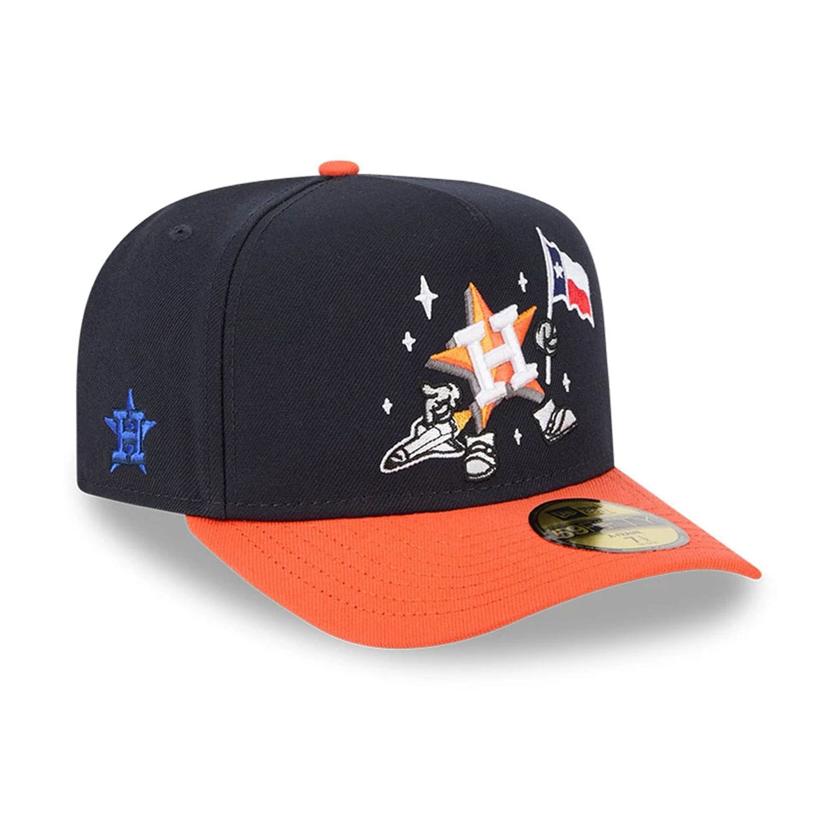 Houston Astros MLB Cartoon Navy 59FIFTY A-Frame Fitted Cap-zelvios