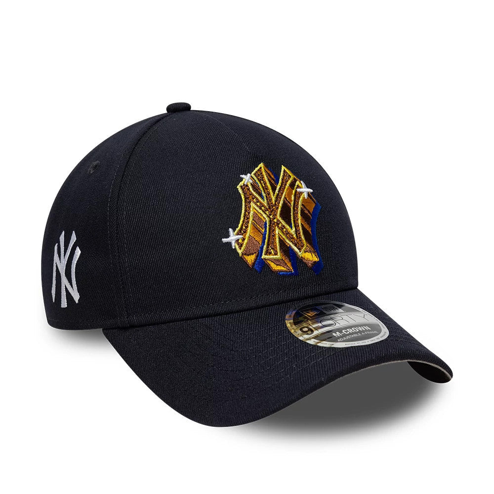 New York Yankees MLB Emblem Navy 9FORTY M-Crown A-Frame Adjustable Cap-zelvios