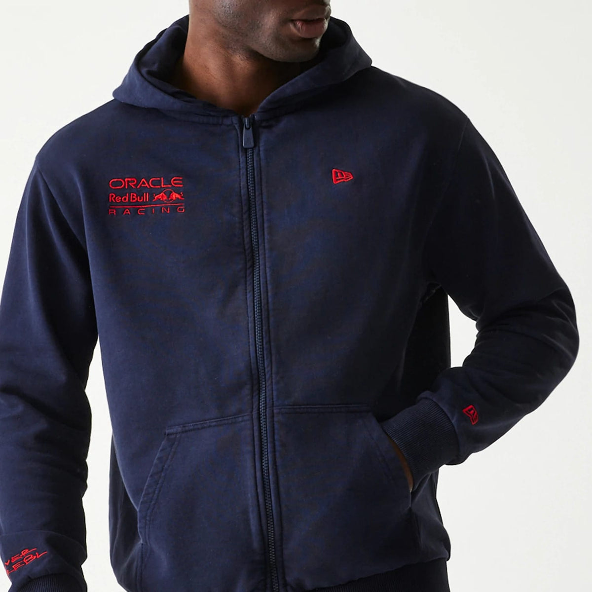 Red Bull Racing Dark Blue Oversized Full Zip Hoodie-zelvios