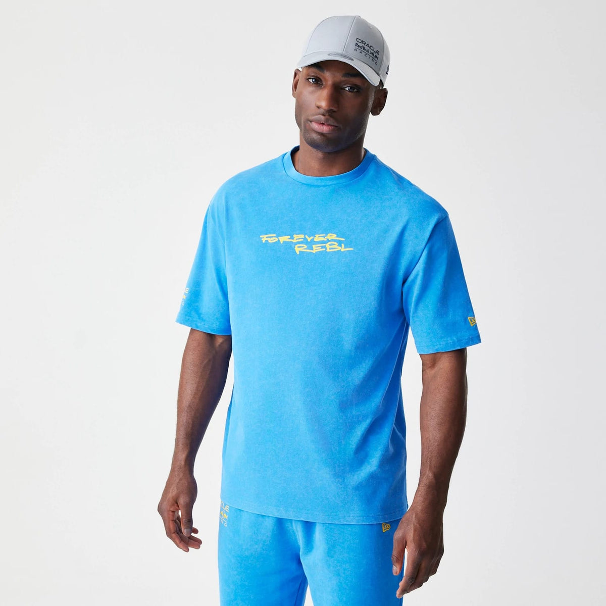 Red Bull Racing Back Graphic Blue Oversized T-Shirt-zelvios