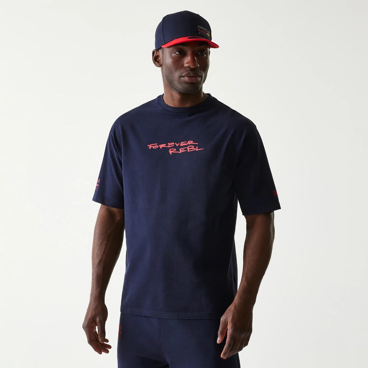 Red Bull Racing Back Graphic Dark Blue Oversized T-Shirt-zelvios
