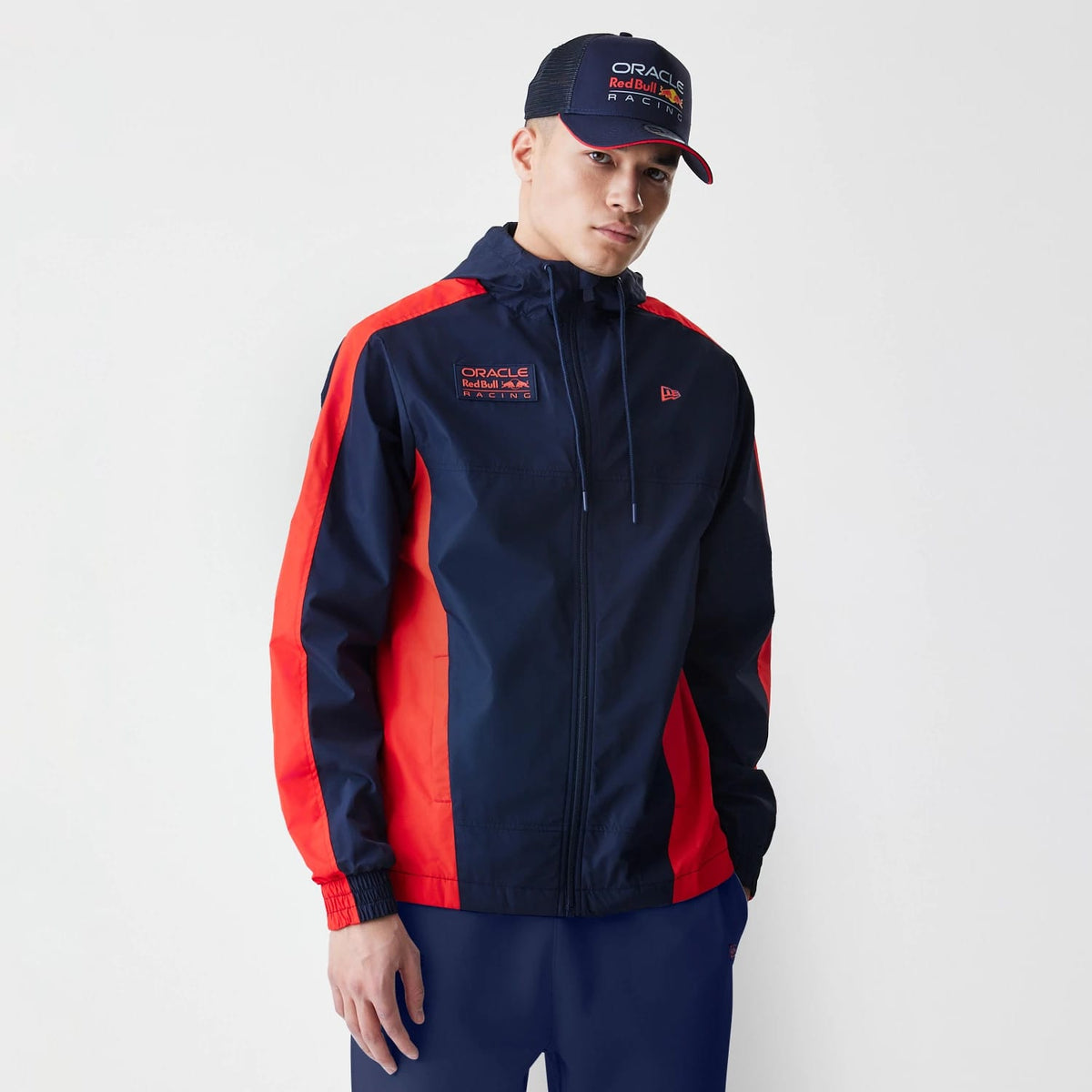 Red Bull Racing Dark Blue Windrunner Jacket-zelvios