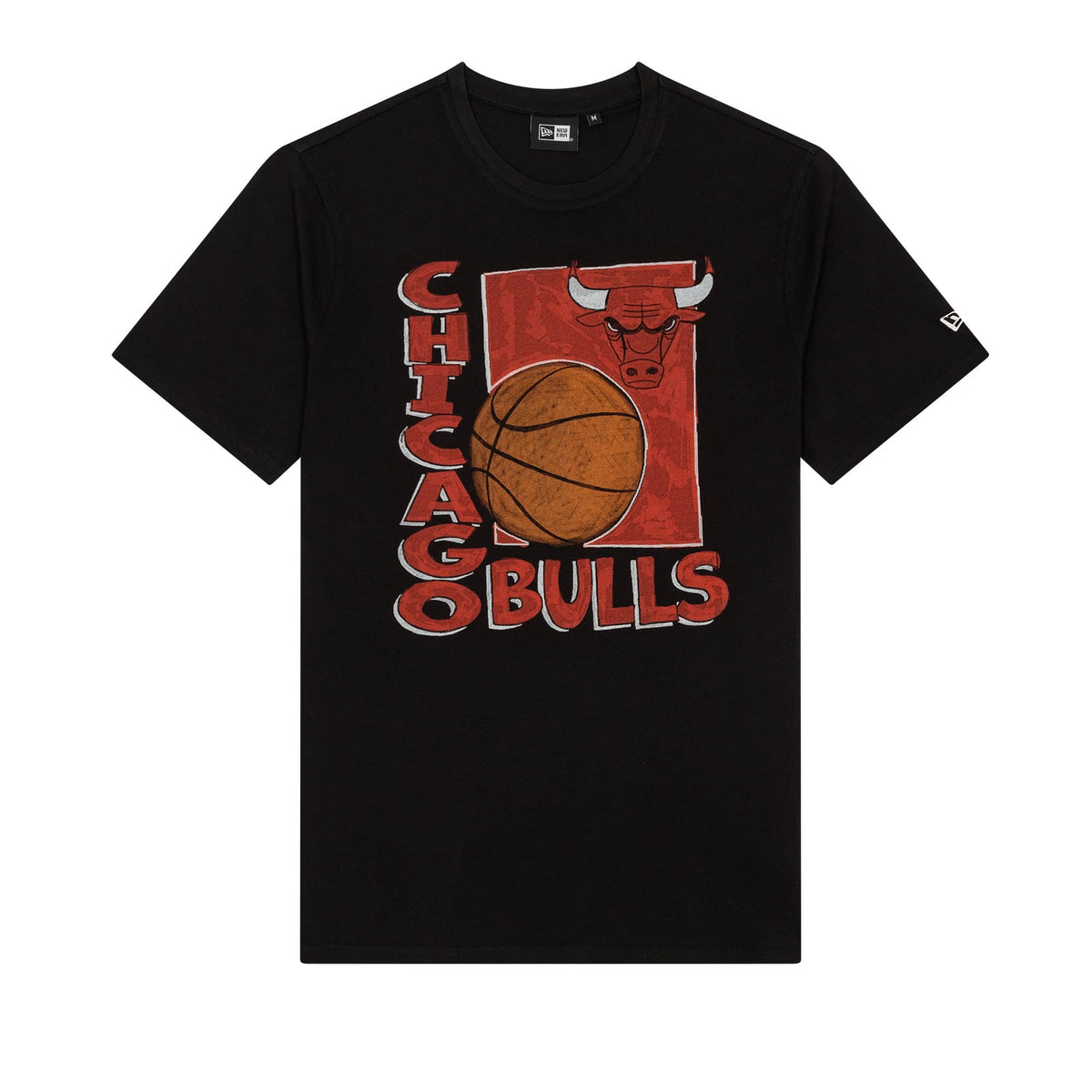 Chicago Bulls NBA Wordmark Black T-Shirt-zelvios