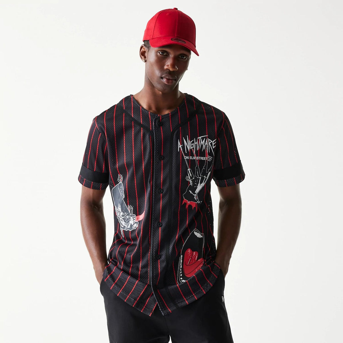 New Era A Nightmare On Elm Street Black Jersey-zelvios