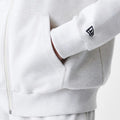New Era Premium Essential Pastel Grey Oversized Full Zip Hoodie-zelvios