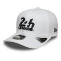24HR Le Mans Core White 9SEVENTY Stretch Snap Adjustable Cap-zelvios