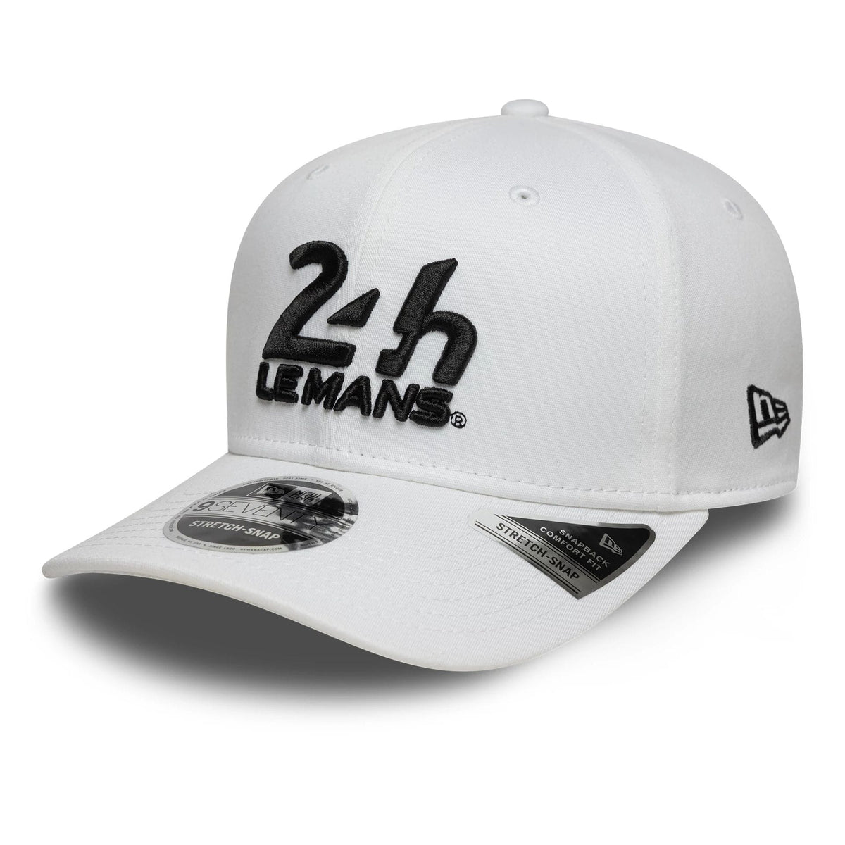 24HR Le Mans Core White 9SEVENTY Stretch Snap Adjustable Cap-zelvios