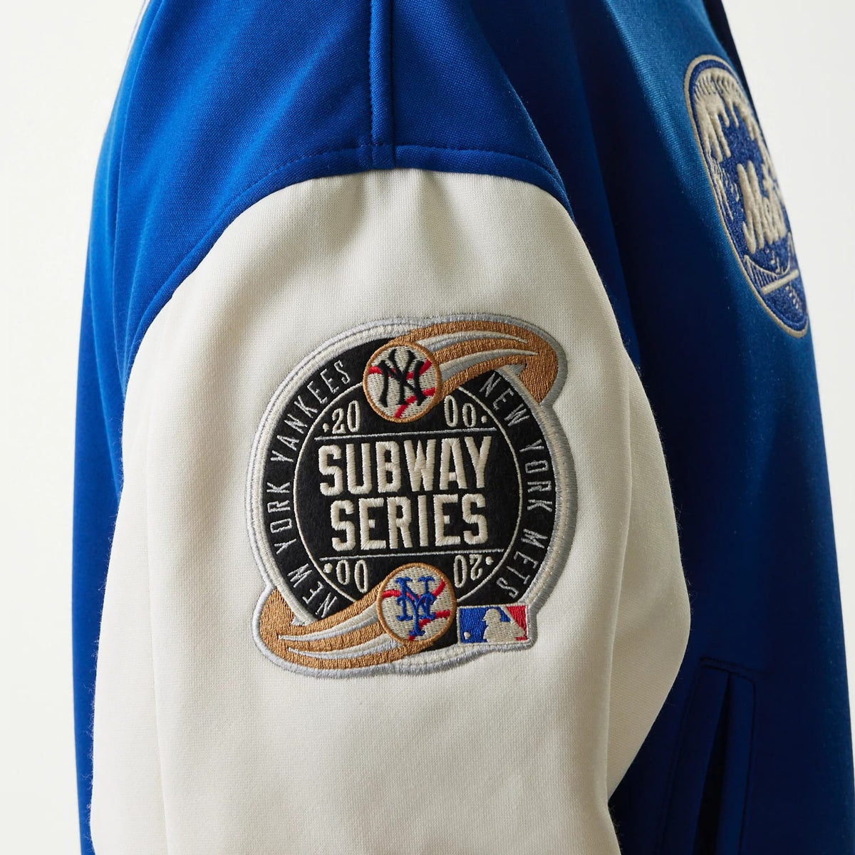 New York Mets MLB Jersey Blue Bomber Jacket-zelvios