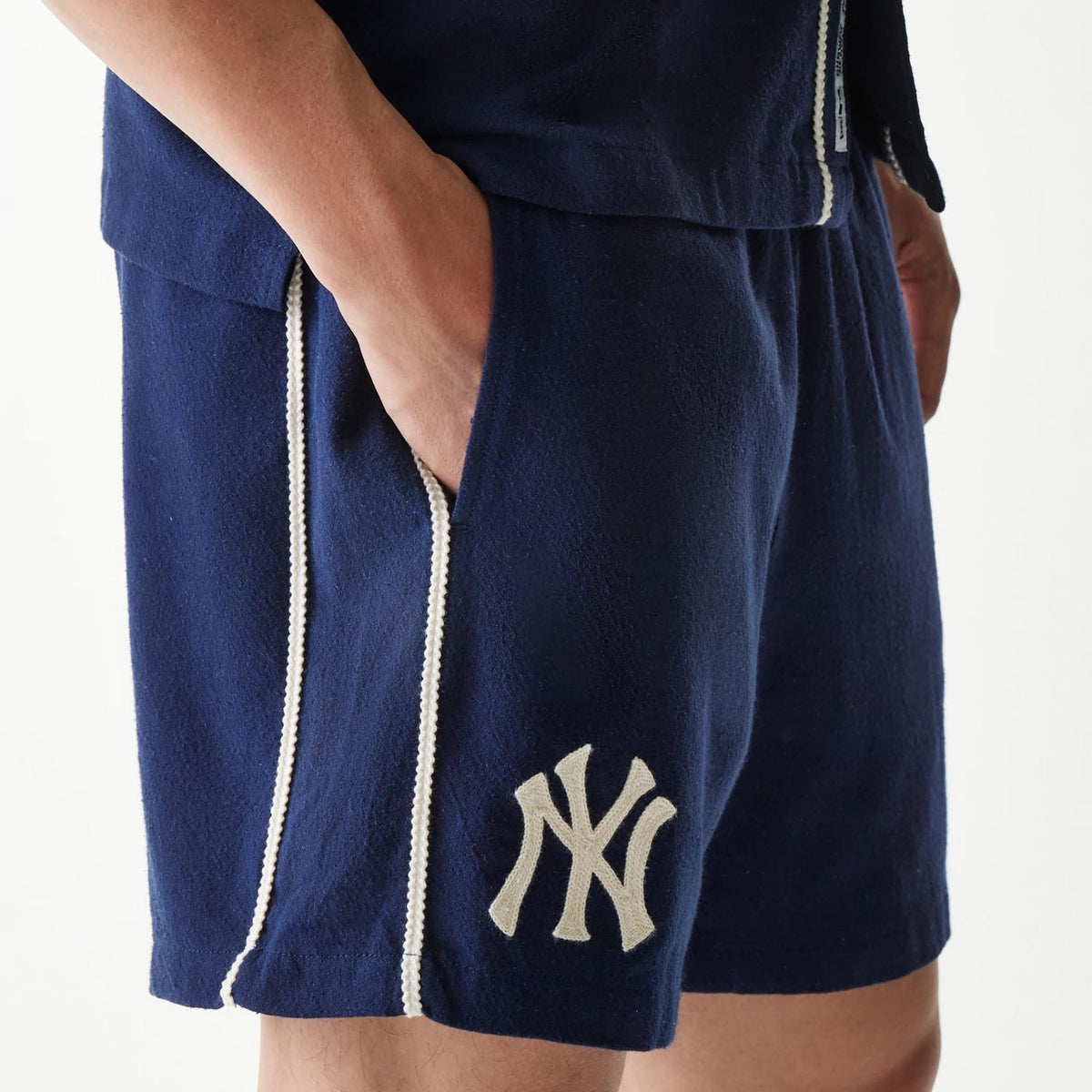 New York Yankees MLB Piping Navy Shorts-zelvios